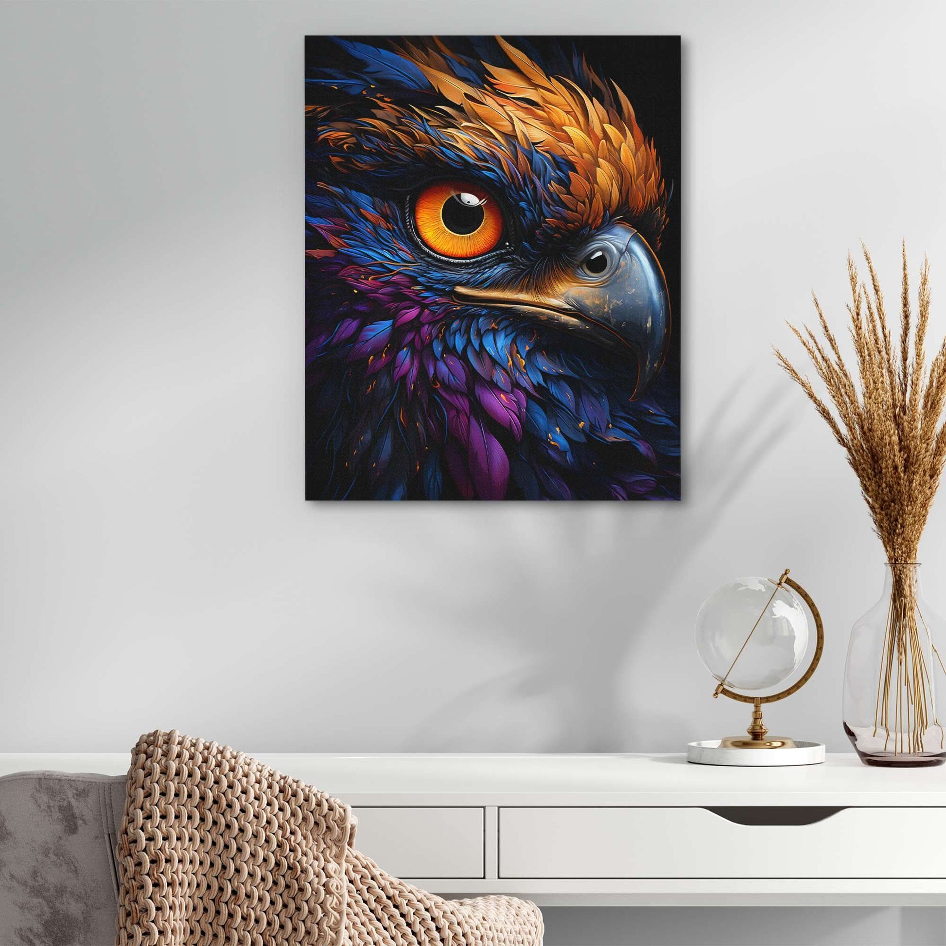Prismatic Falcon - Luxury Wall Art