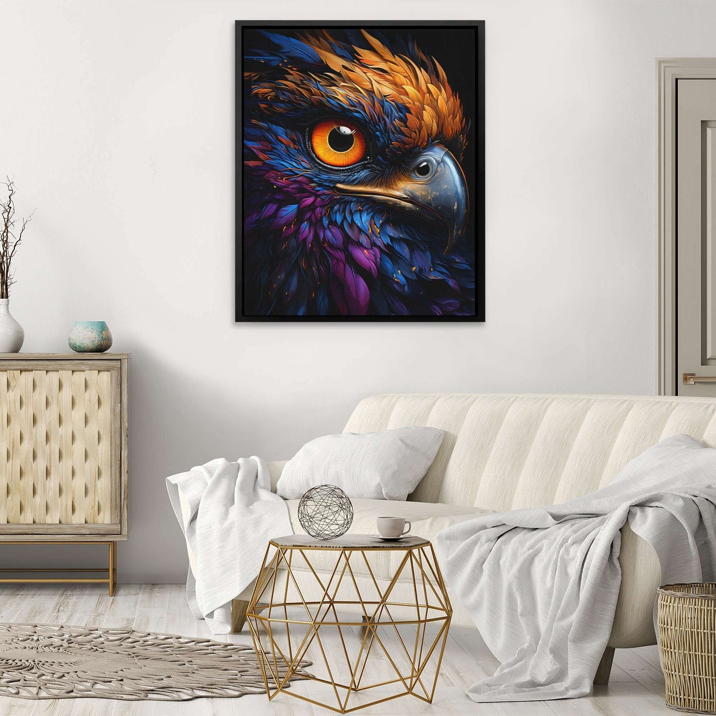 Prismatic Falcon - Luxury Wall Art