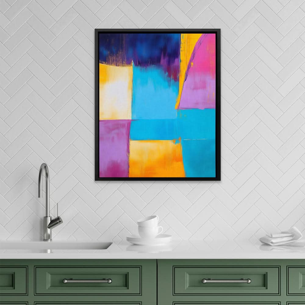 Prismatic Horizon - Blue Wall Art for Lounge