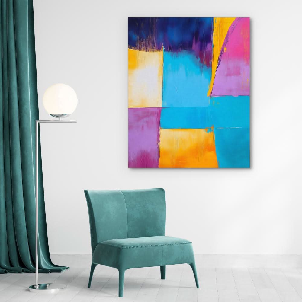 Prismatic Horizon - Blue Canvas Print