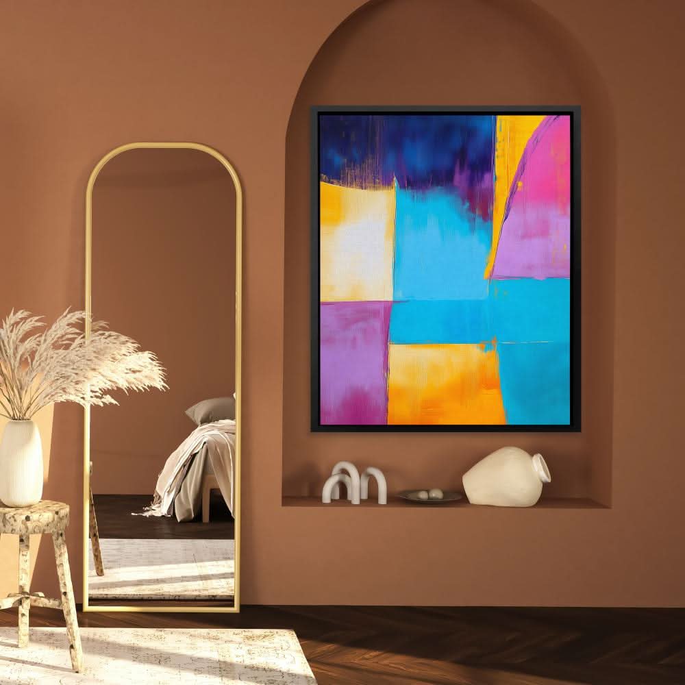 Prismatic Horizon - Modern Colorful Canvas Wall Art