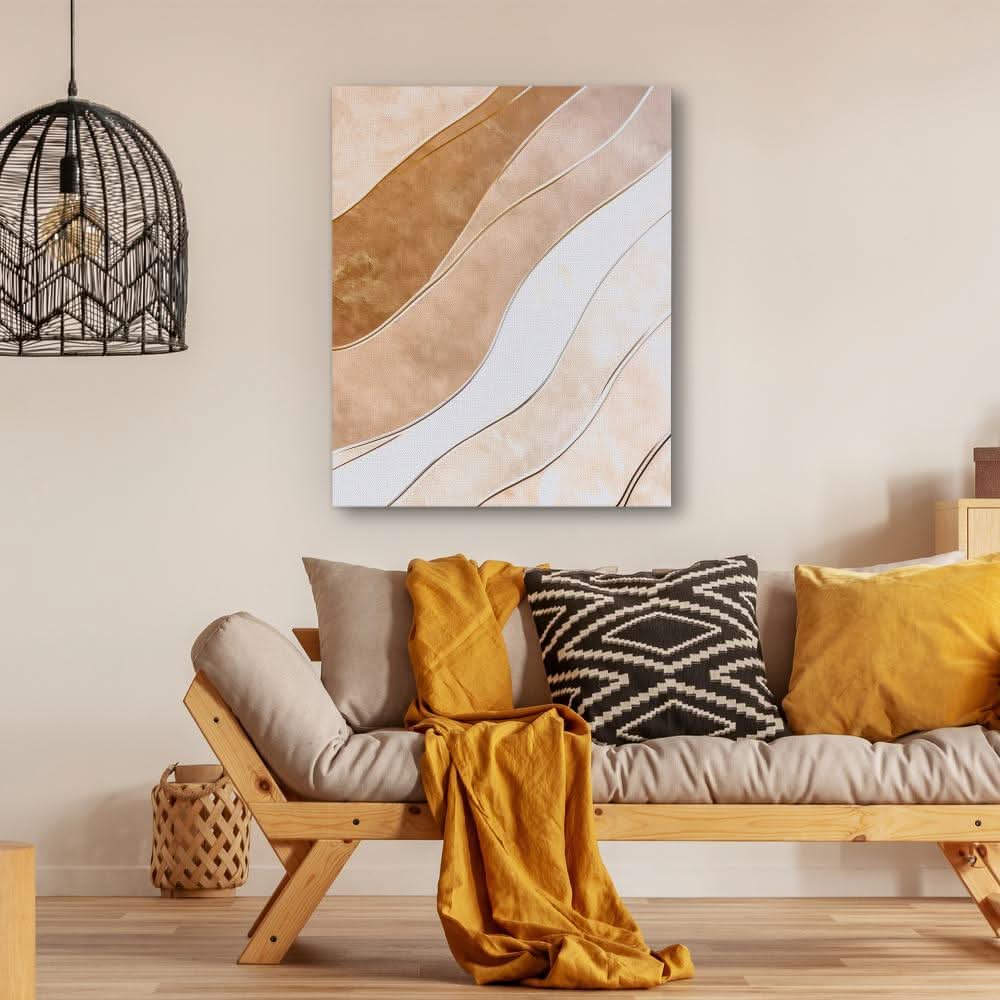 Prismatic Innocence - Beige Canvas Print