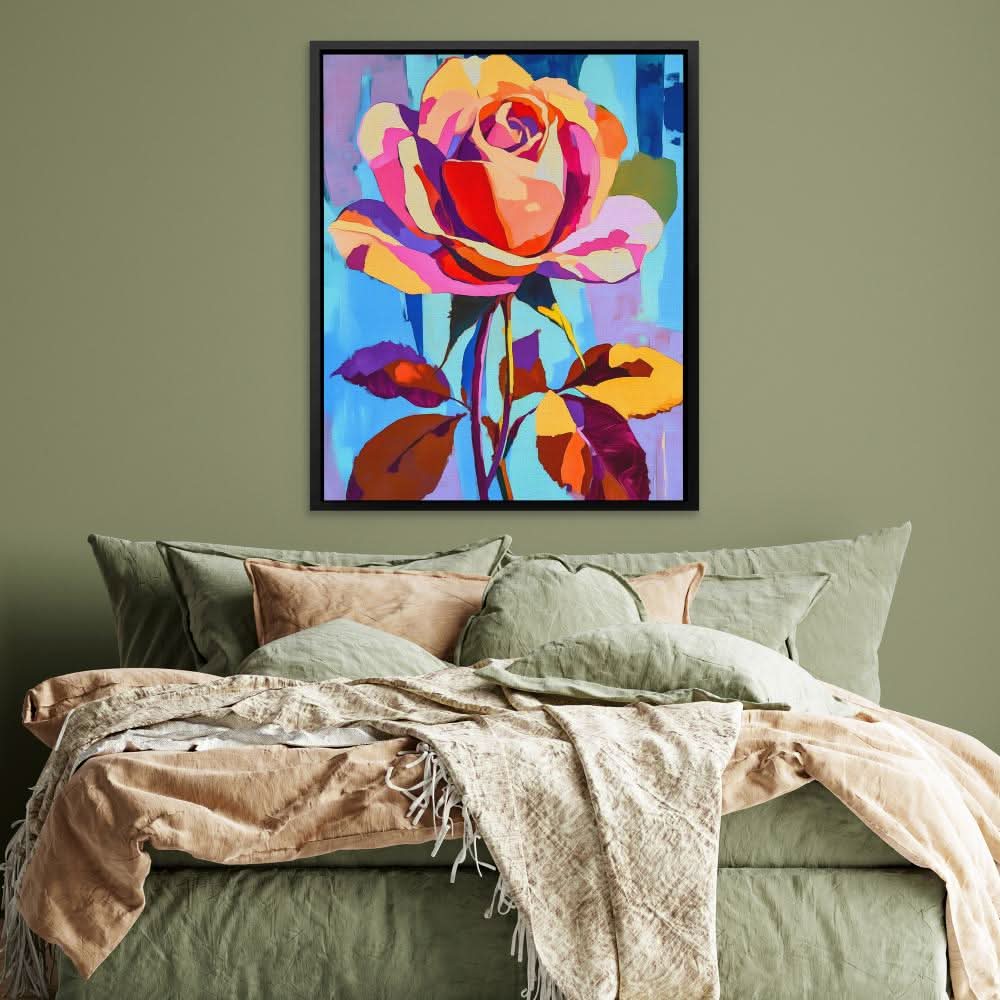 Prismatic Petals - Abstract Colorful Canvas Wall Art