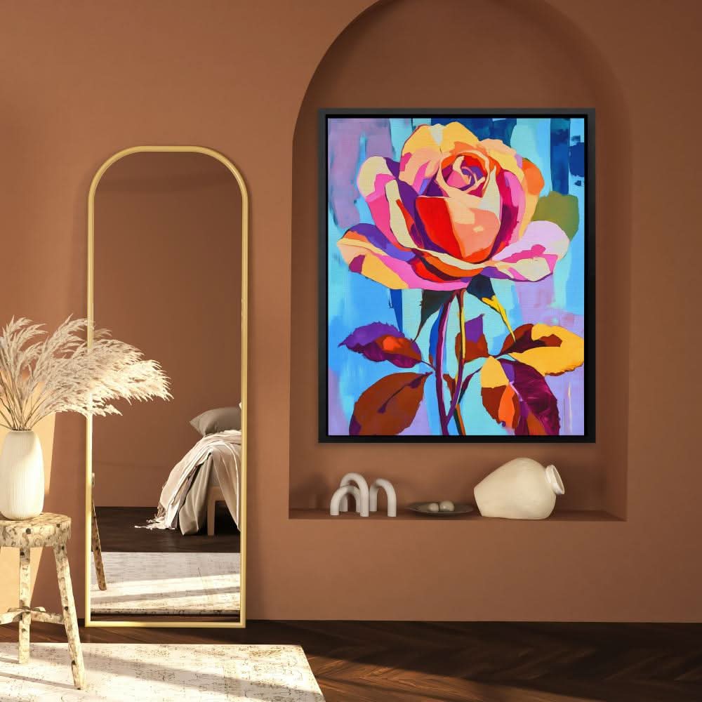 Prismatic Petals - Colorful Wall Art for Living Room