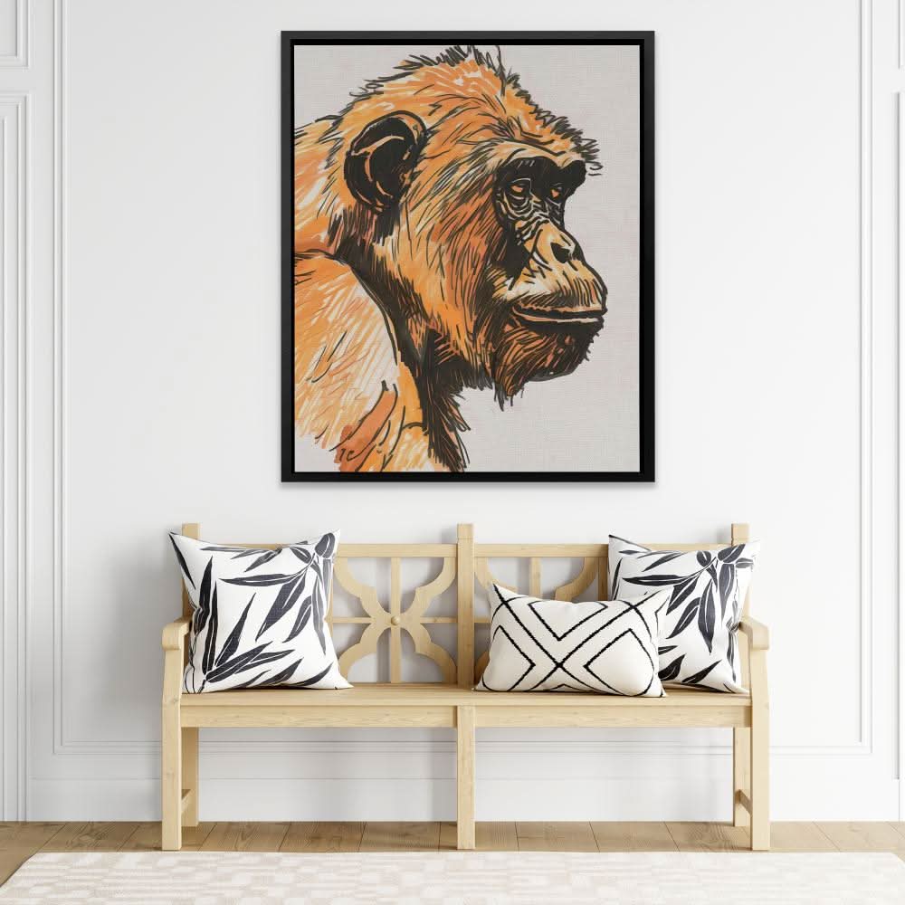 Prismatic Primate - Large Canvas Print