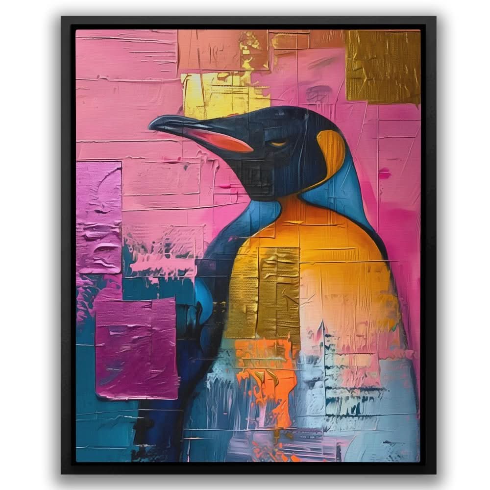 Pristine Penguin - Colorful Wall Art for Dining Room