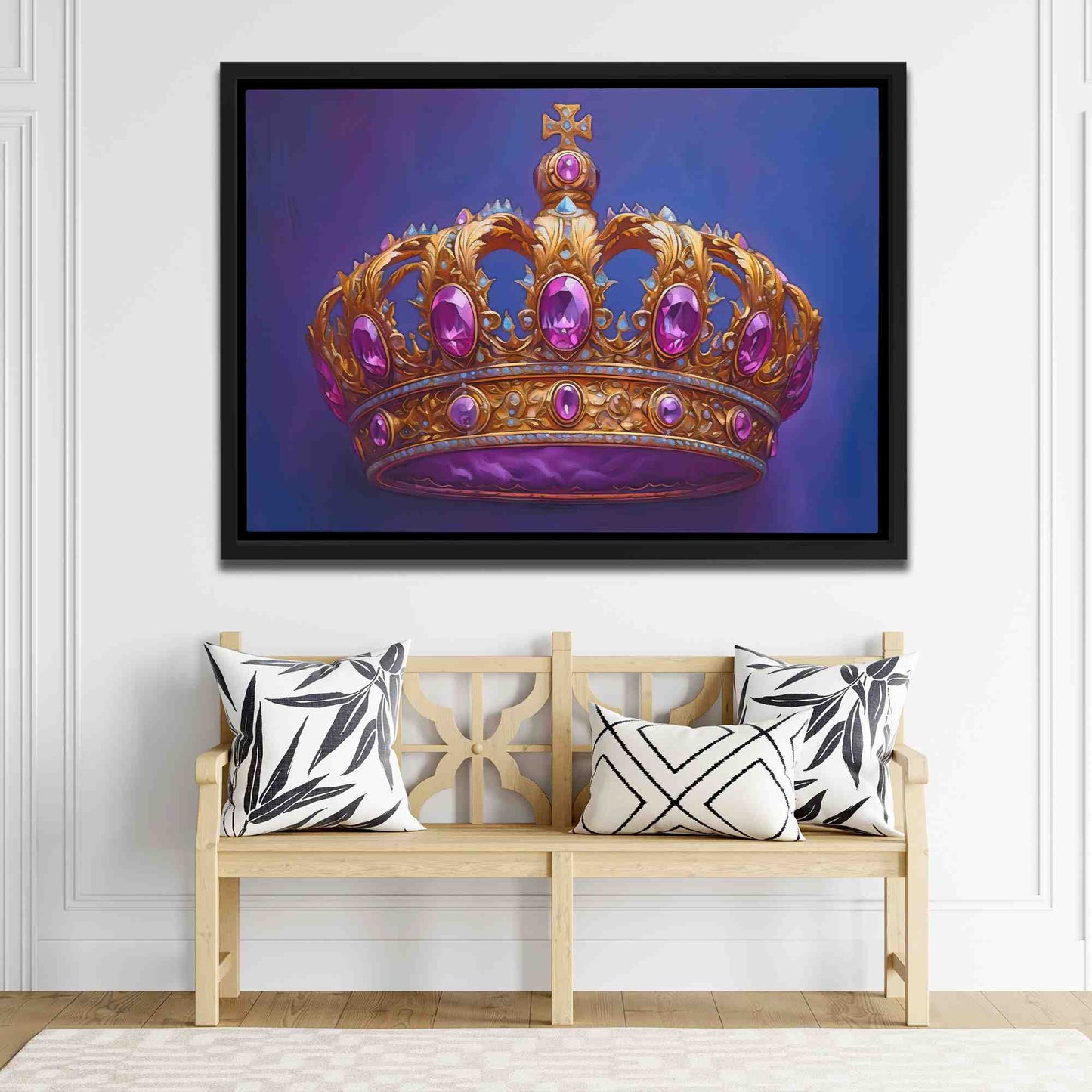 Promise of Royalty - Gold Magenta Canvas Print