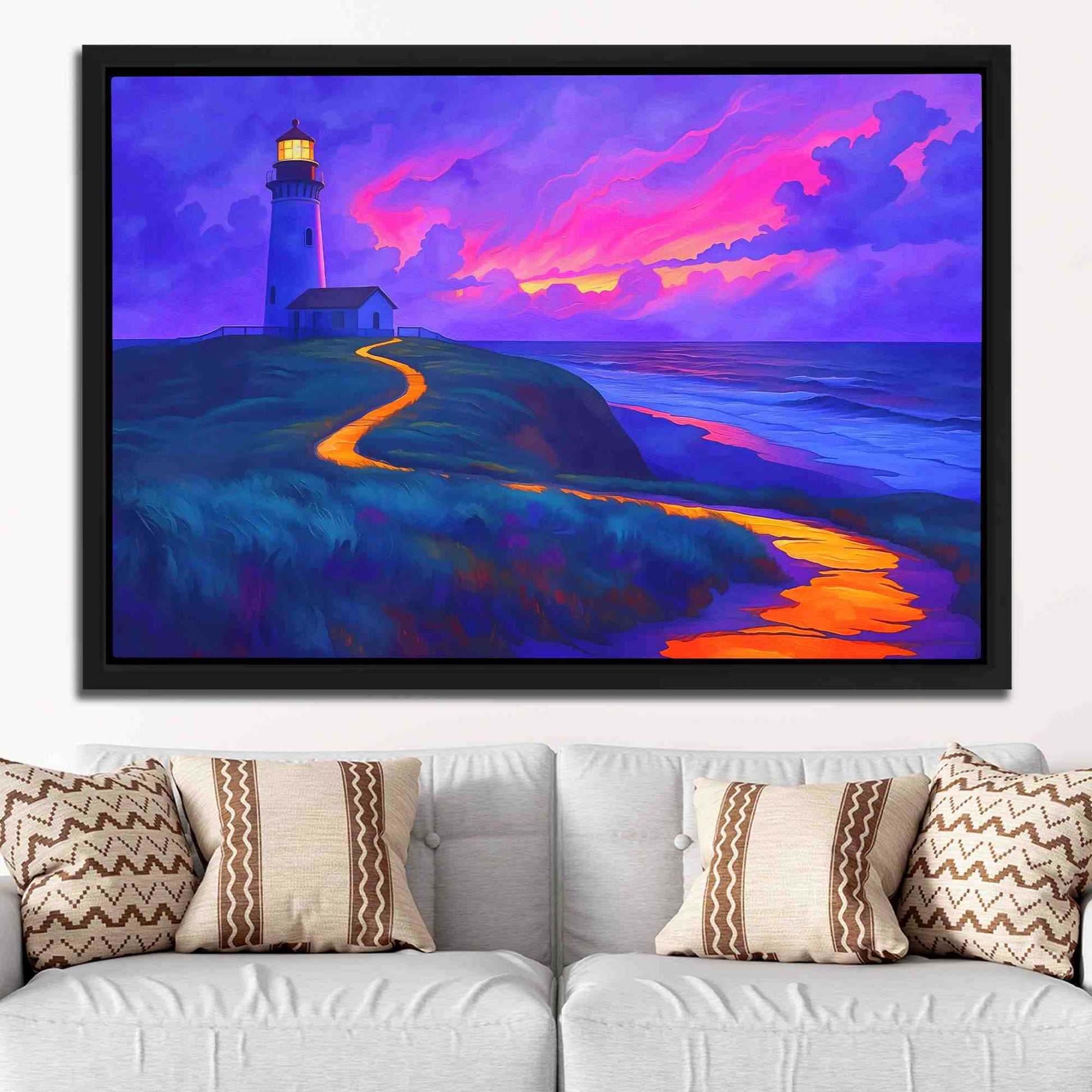 Psychedelic Beach Sunset - Beach Art