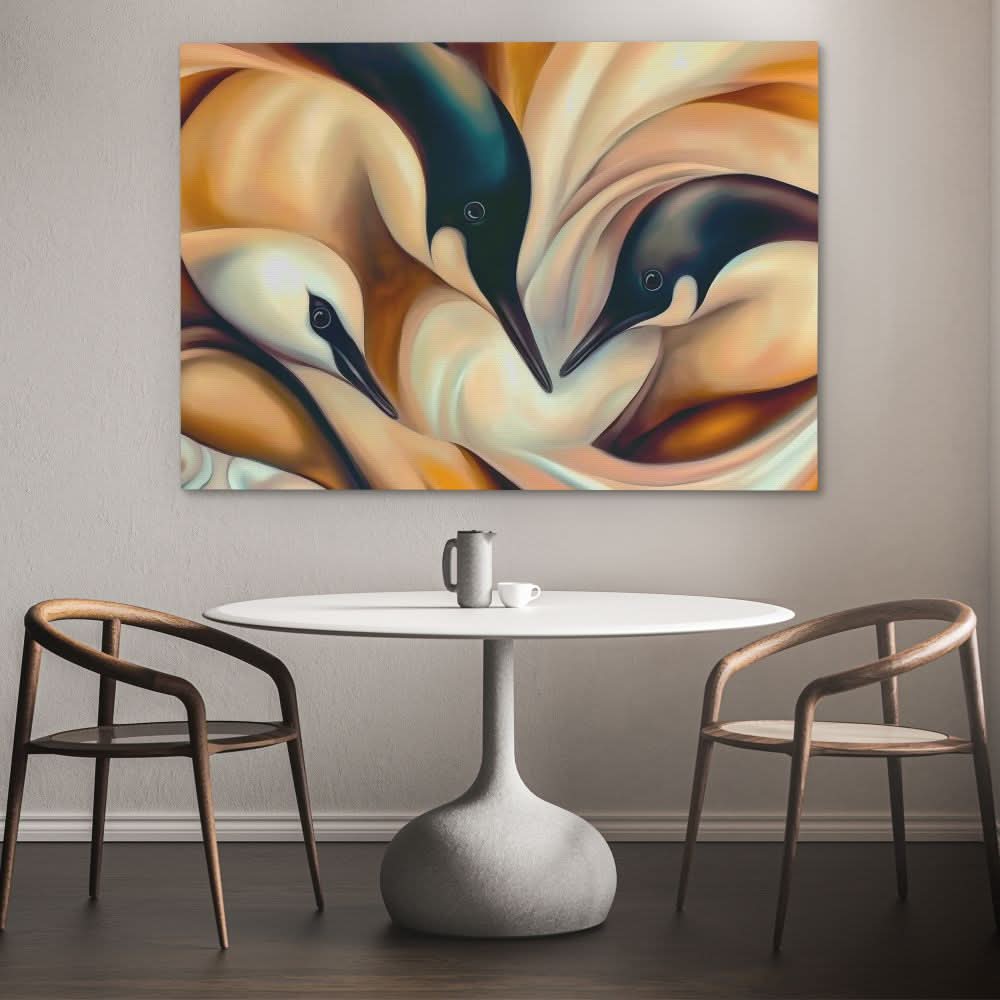 Puddle of Penguins - Animals Art for Living Room