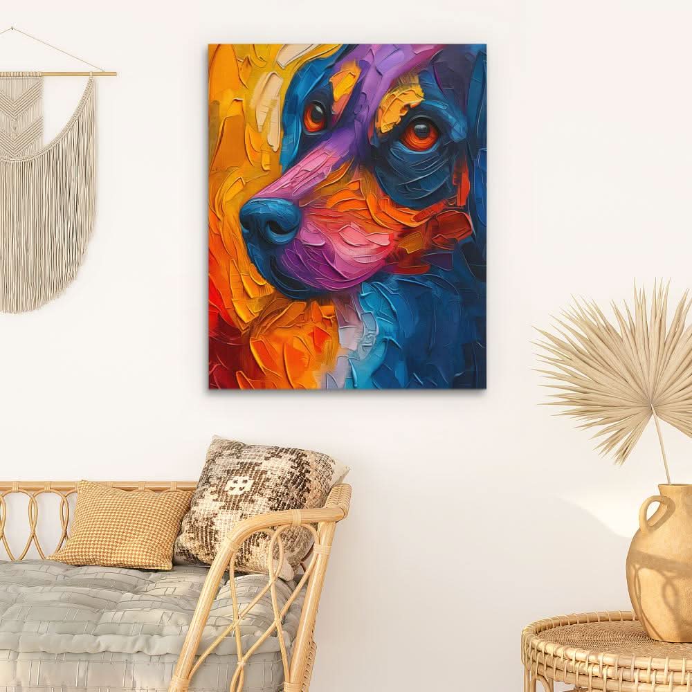 Puppy Dog Eyeballs - Large Abstract Canvas Print