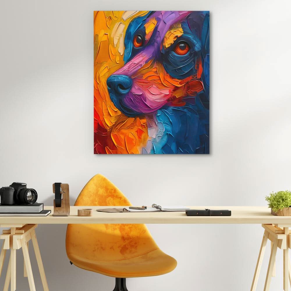 Puppy Dog Eyeballs - Abstract Wall Art in Black Frame