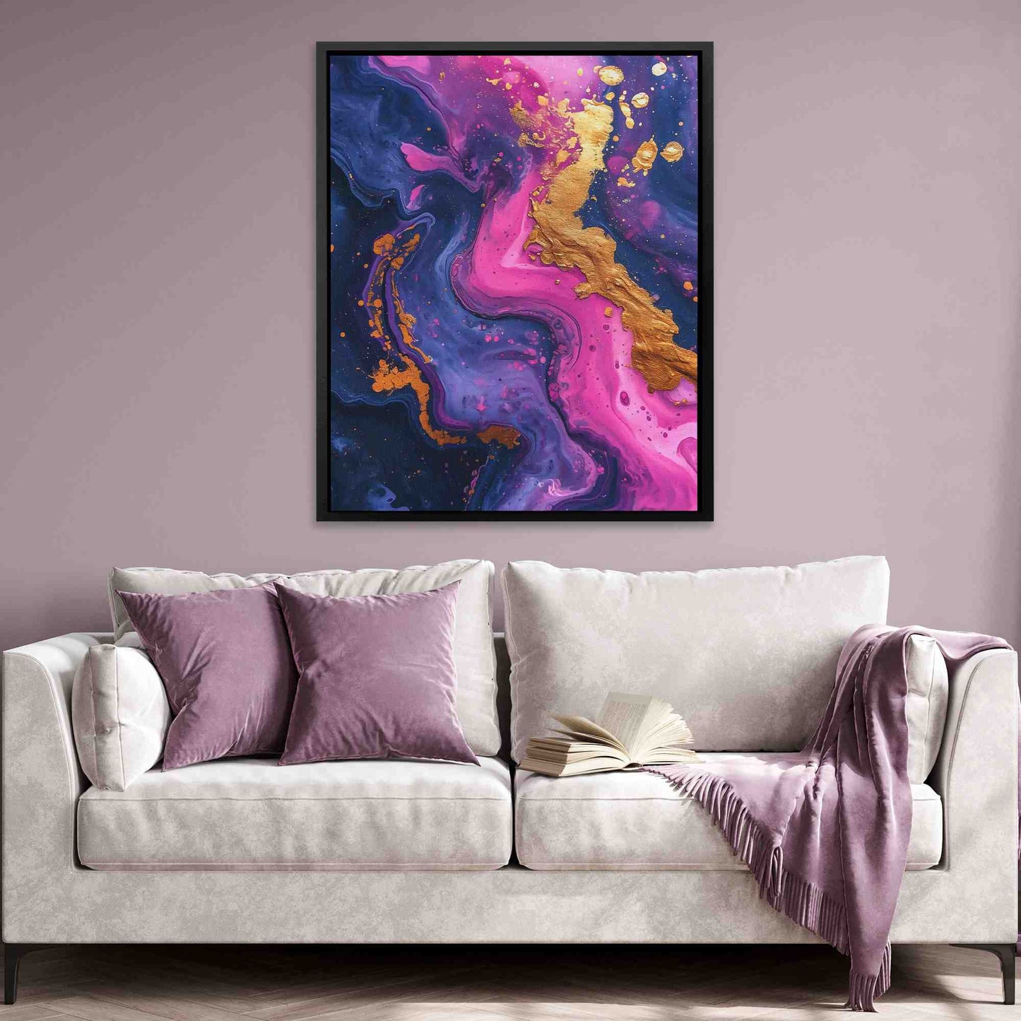Purple and Pink Abstract - Luxury Wall Art
