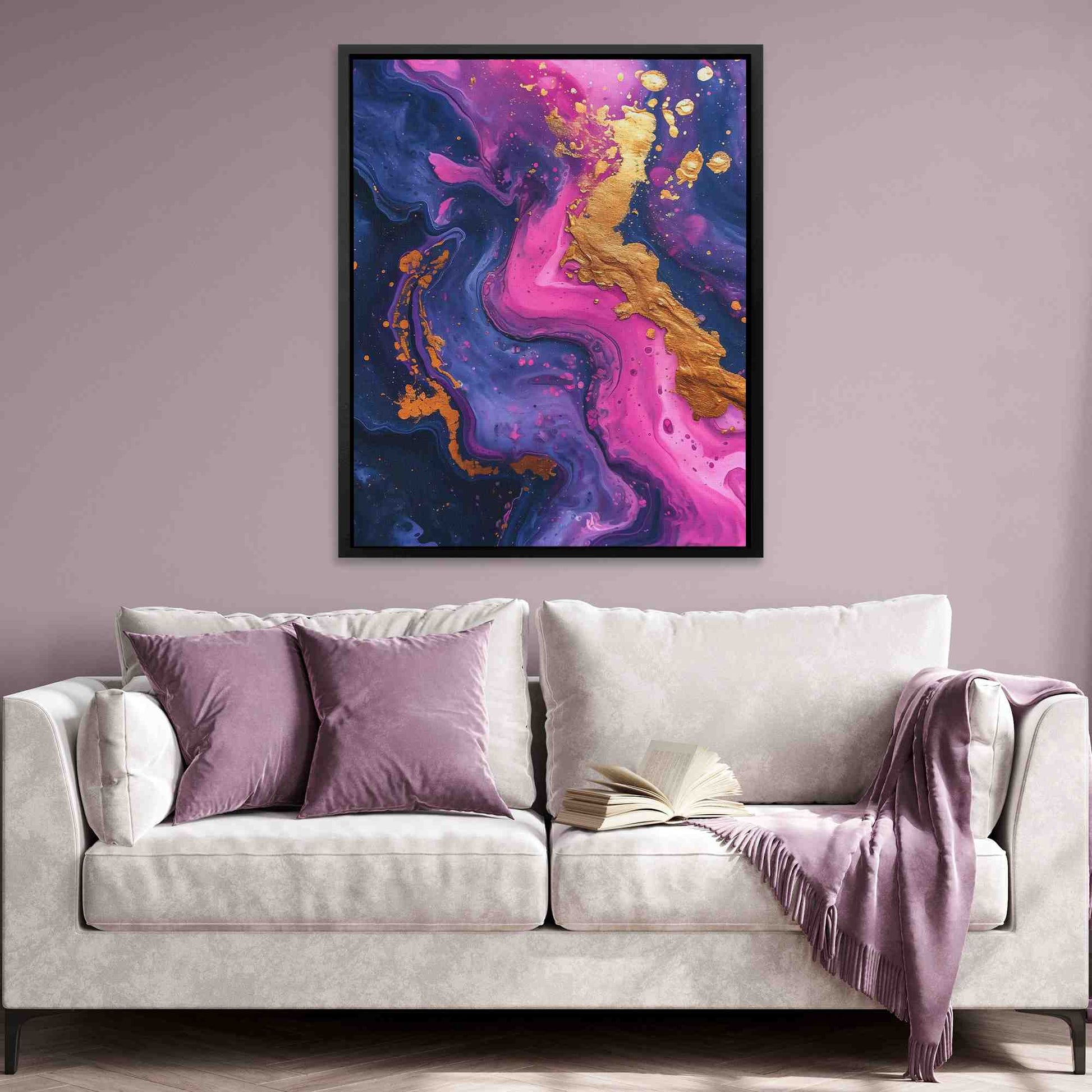 Purple and Pink Abstract - Luxury Wall Art