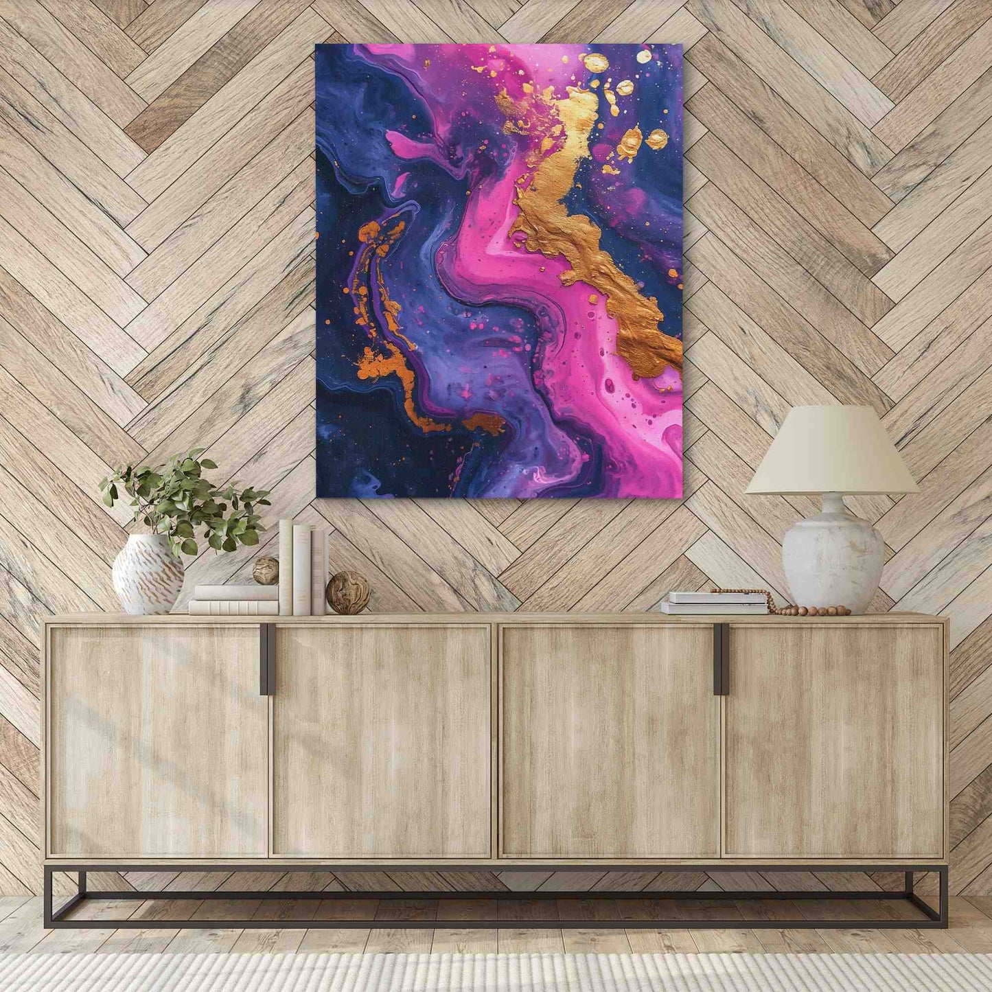 Purple and Pink Abstract - Luxury Wall Art
