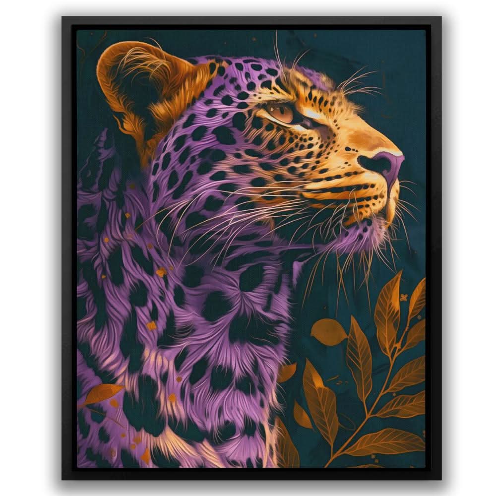 Purple Big Cat - Animals Art for Hallway