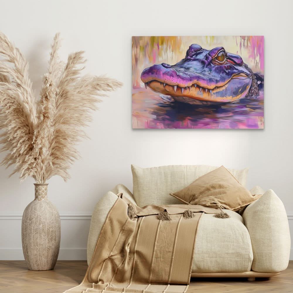 Purple Bite - Colorful Wall Art for Home Office