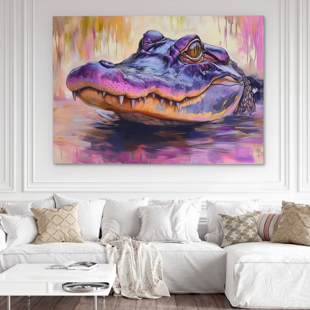 Purple Bite - Wall Art in Black Frame