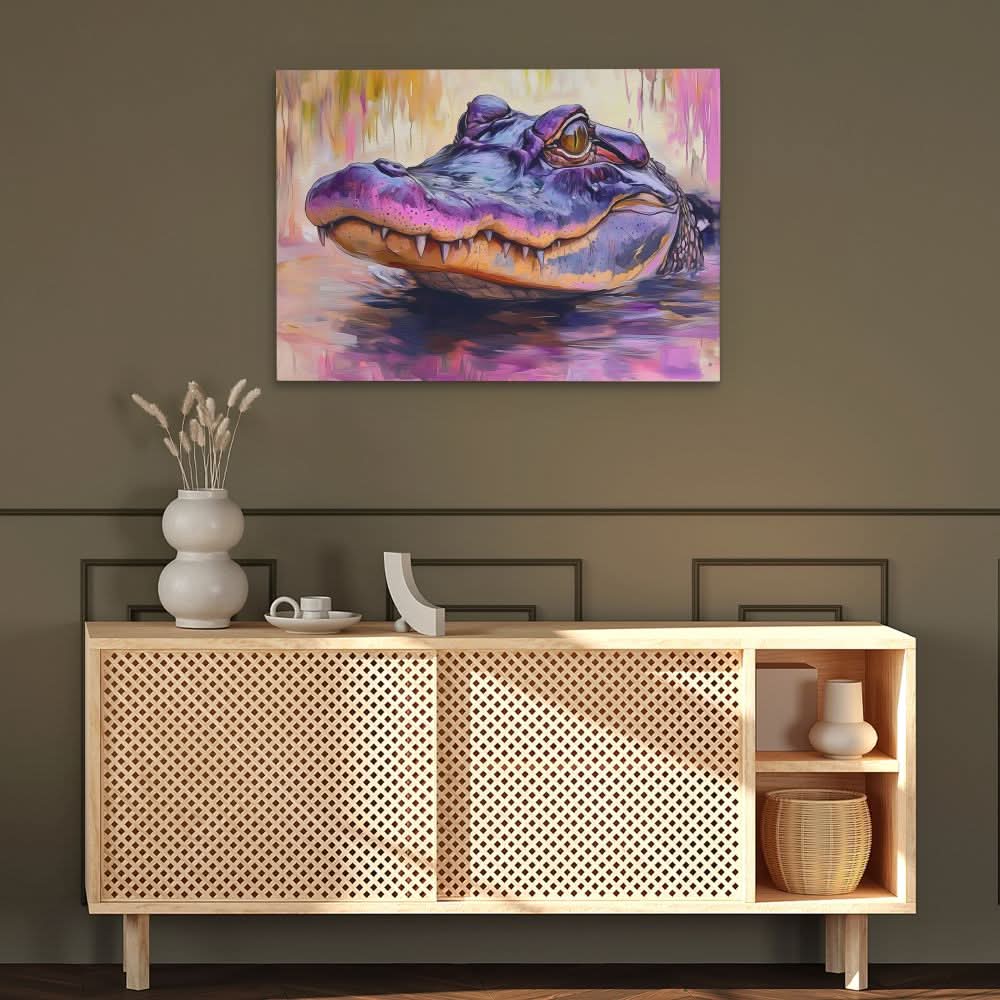 Purple Bite - Colorful Canvas Wall Art
