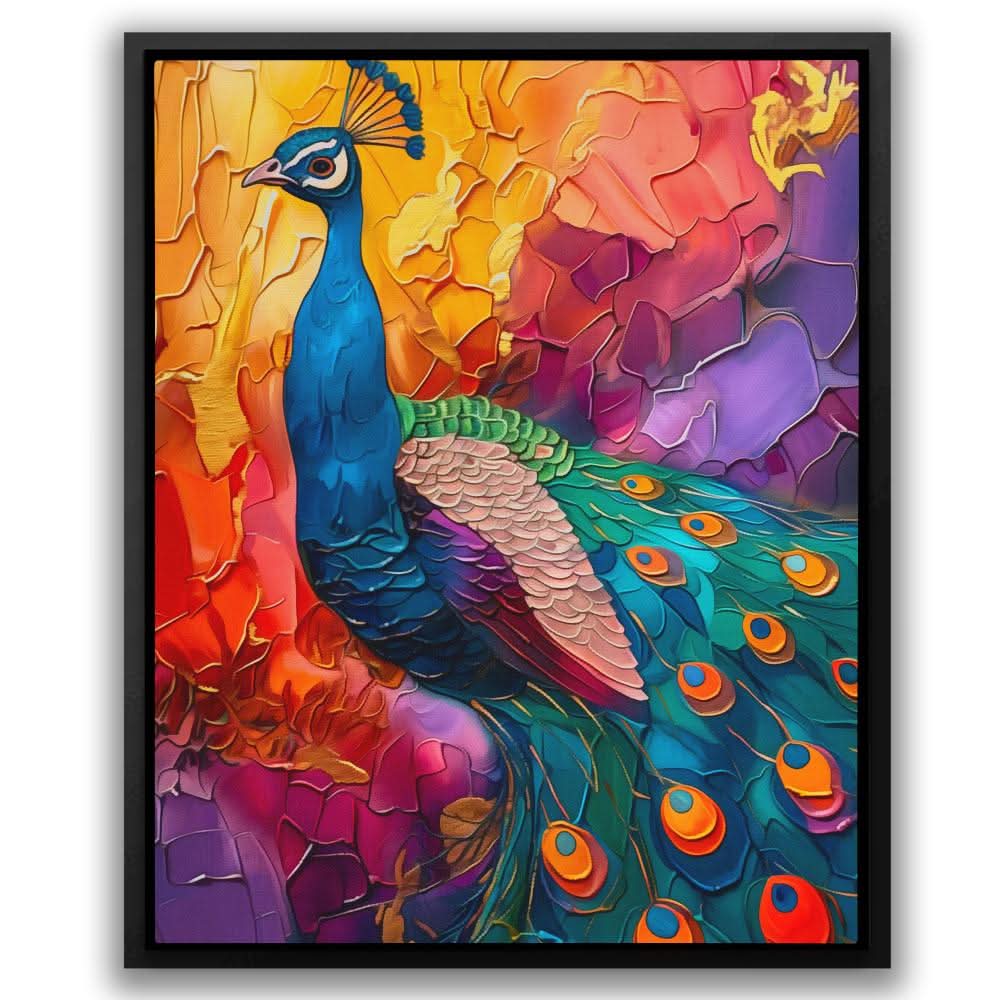 Purple Gold Plumage - Animals Art for Dining Room