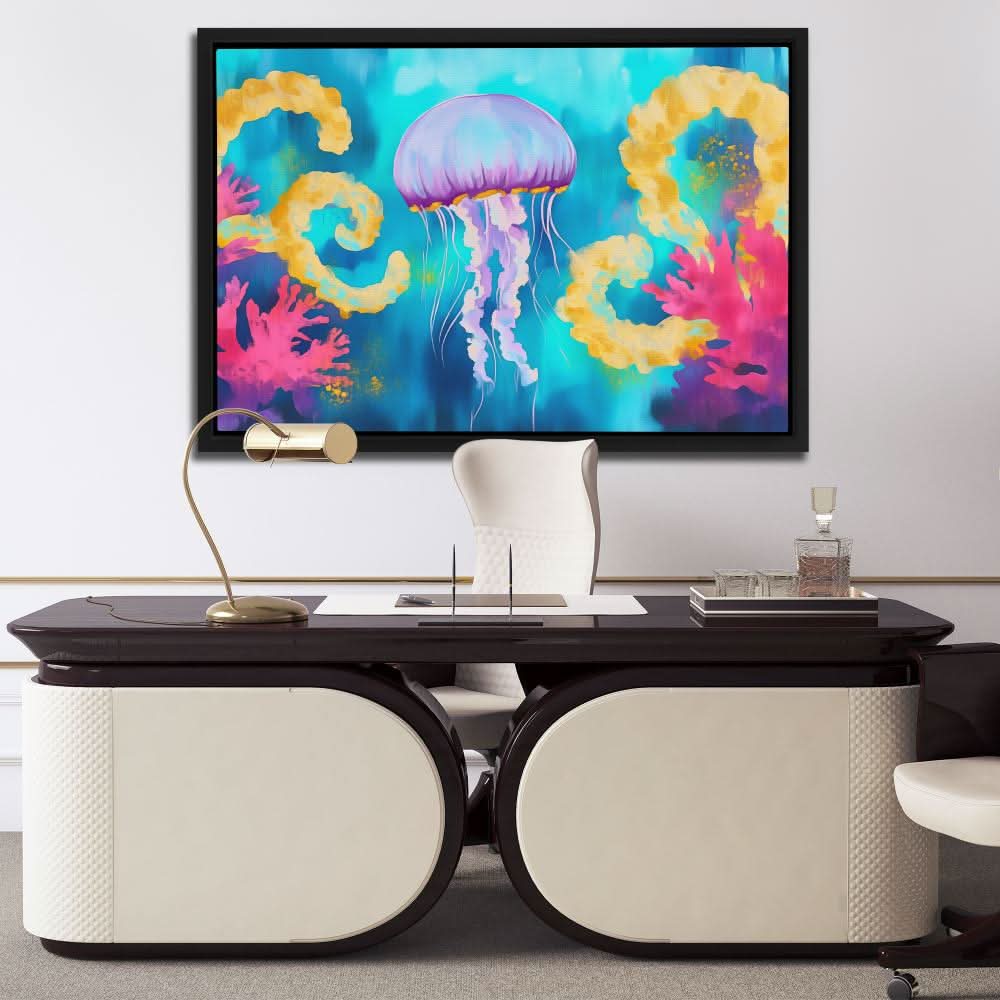 Purple Jellyfish - Large Canvas Print