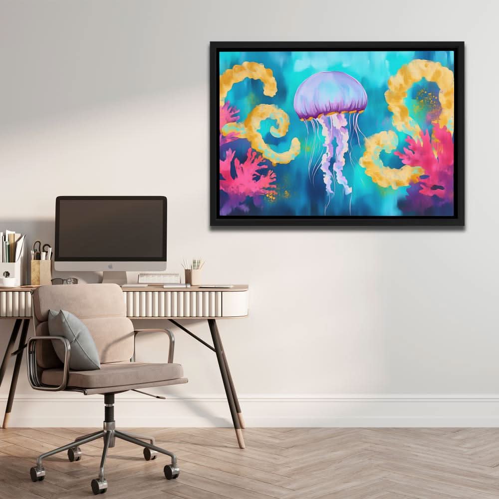 Purple Jellyfish - Colorful Wall Art for Kids Room