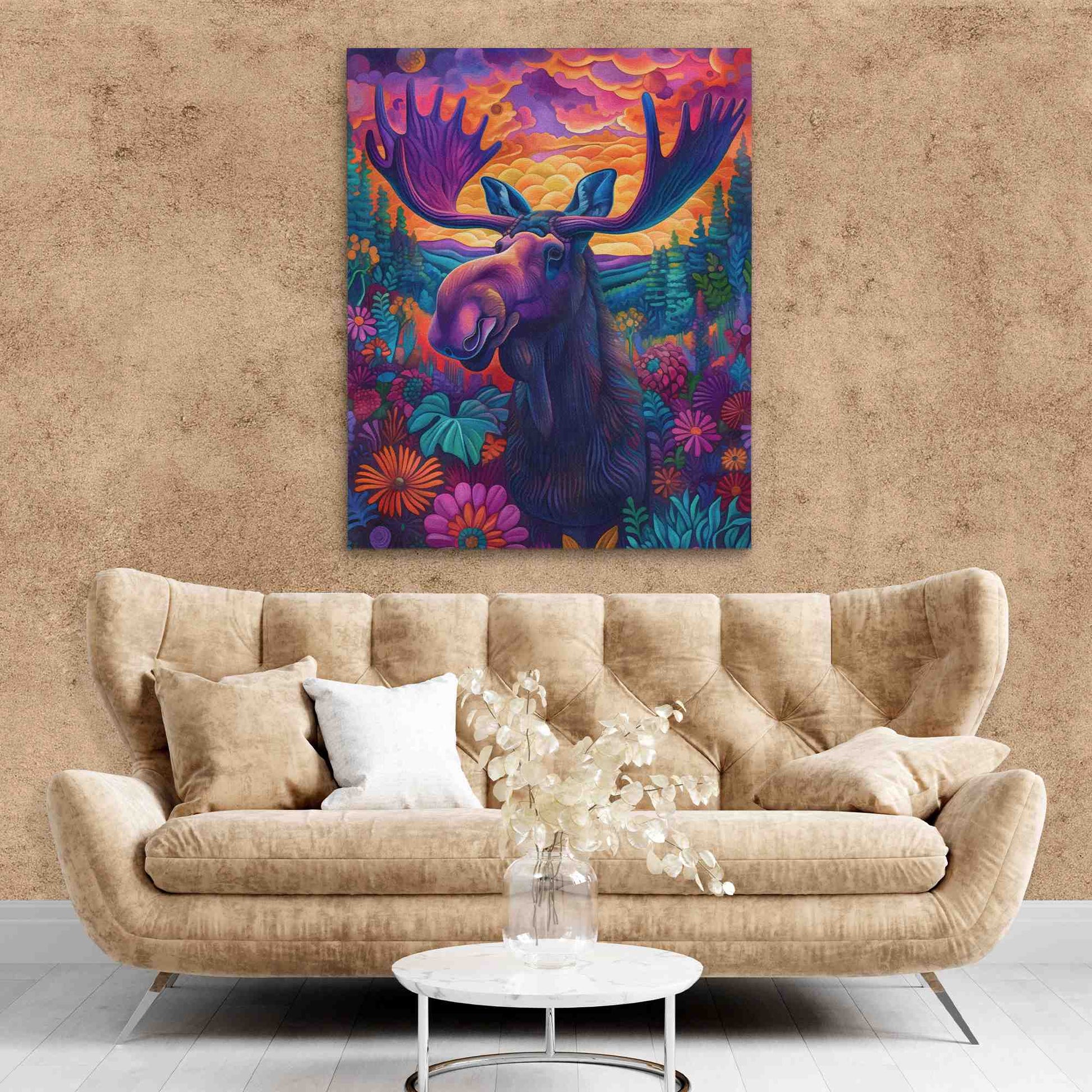Purple Moose - Animals Art