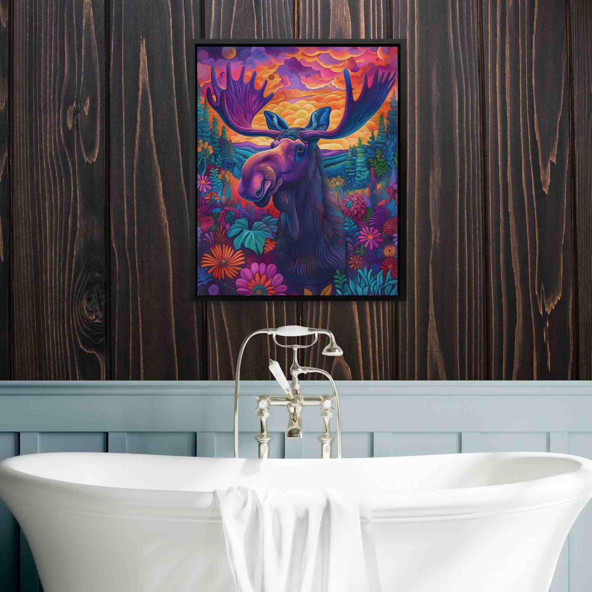 Purple Moose - Large Surrealism Canvas Print