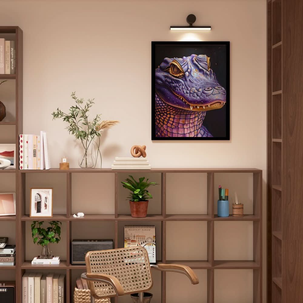Purple Predator - Maximalist Gold Canvas Wall Art