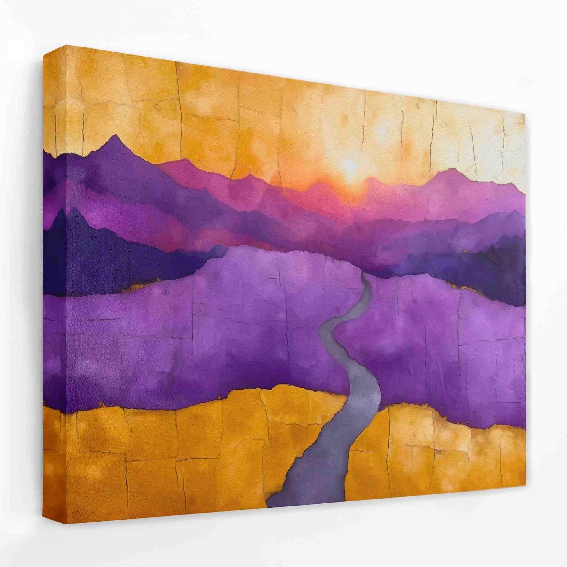 Purple Valley - Hills Canvas Wall Art