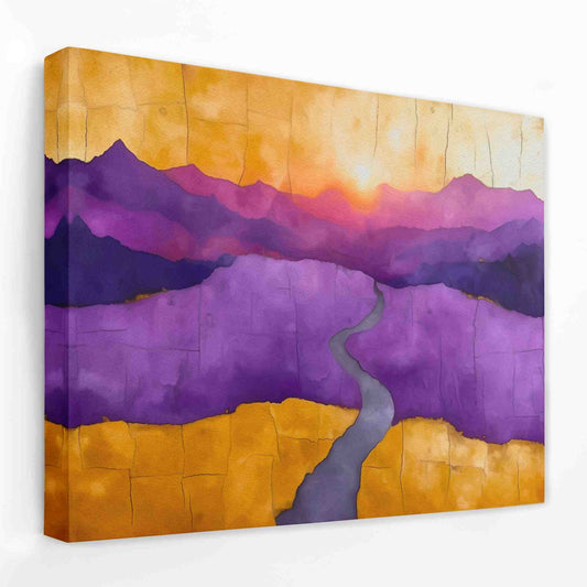 Purple Valley - Hills Canvas Wall Art