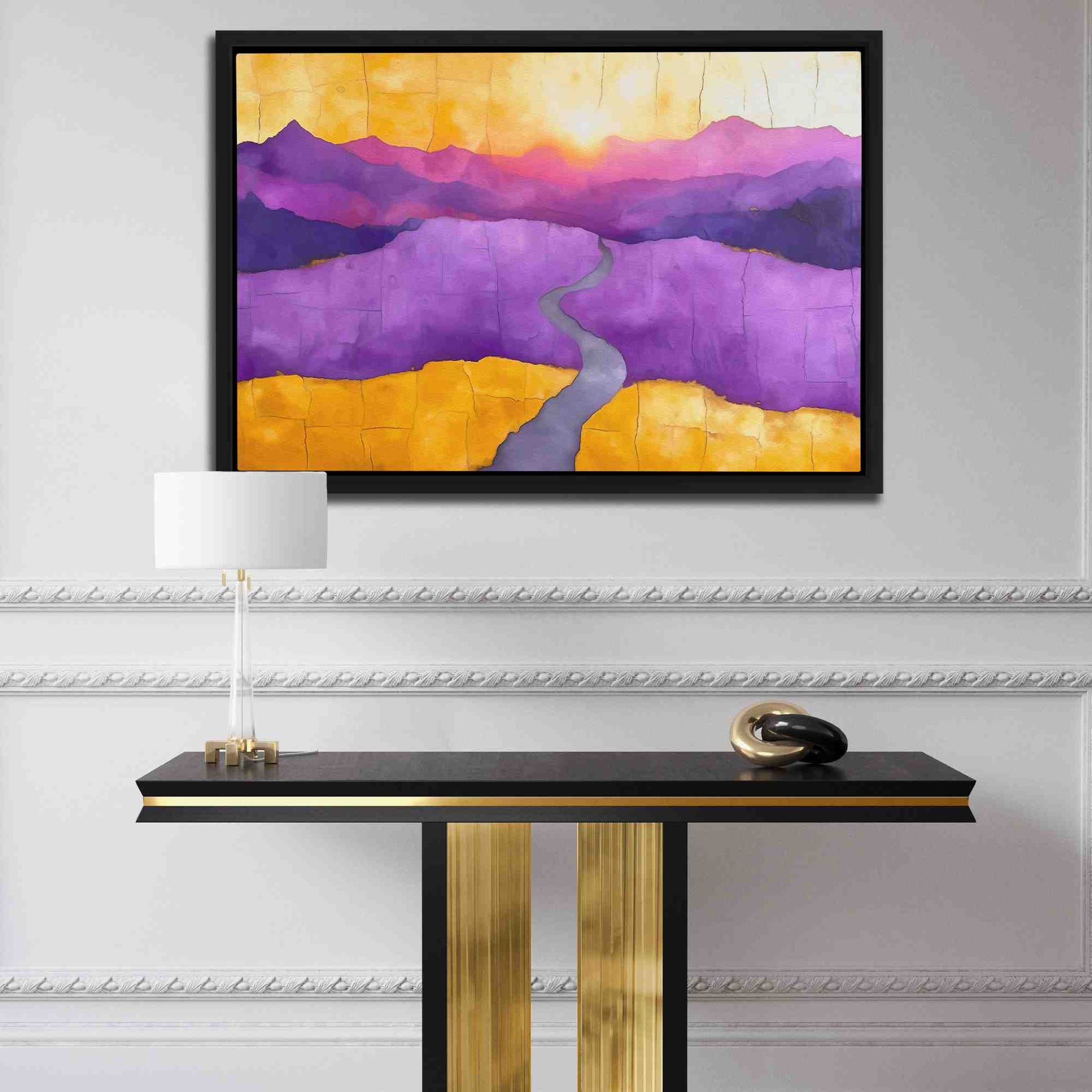 Purple Valley - Gold Wall Art