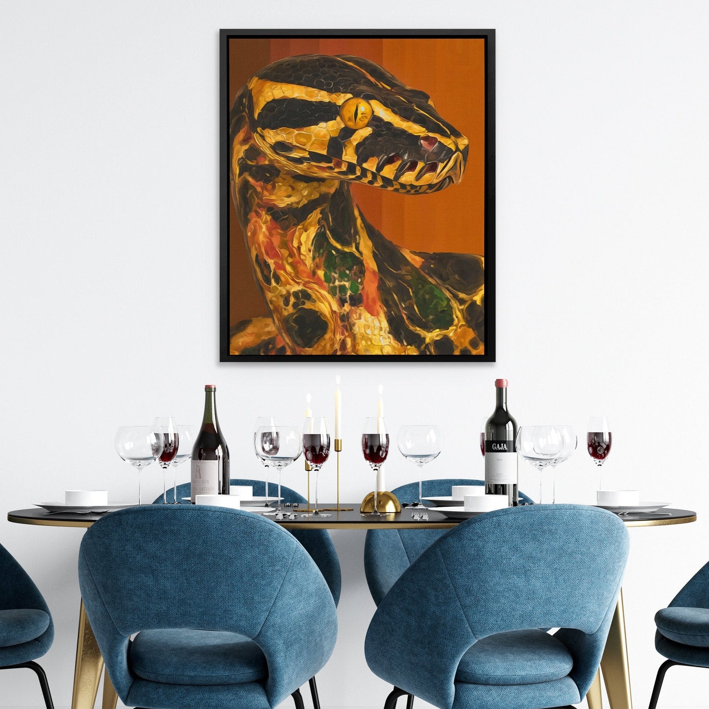 Python in Amber - Luxury Wall Art