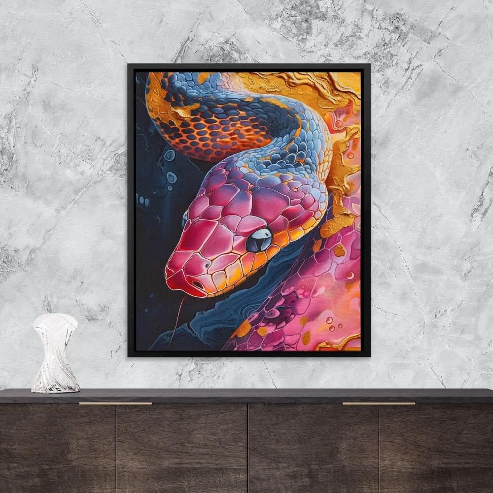 Python Spectrum - Colorful Dark Academia Canvas Print
