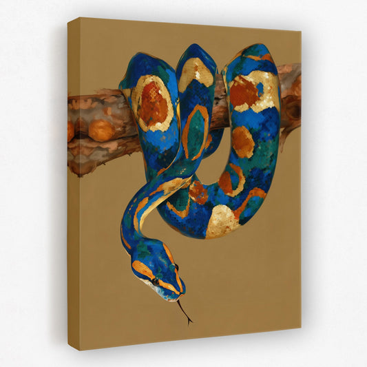 Python's Blue Coil - Luxury Wall Art