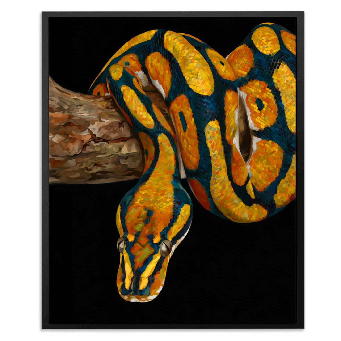 Python's Golden Coil - Luxury Wall Art