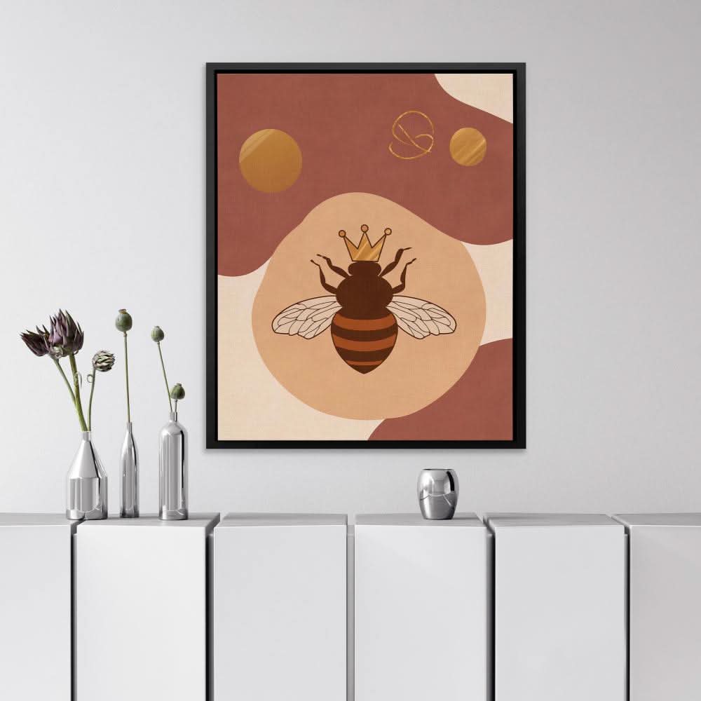 Queen Bee Buzz - Beige Entryway Canvas Print