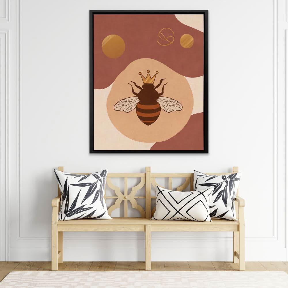 Queen Bee Buzz - Large Minimalist Canvas Print
