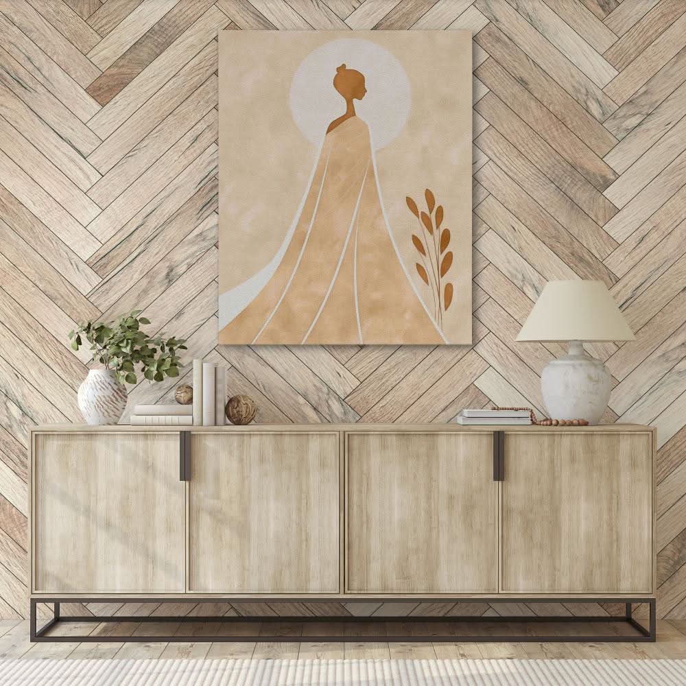 Queen of Highlands - Beige Canvas Print