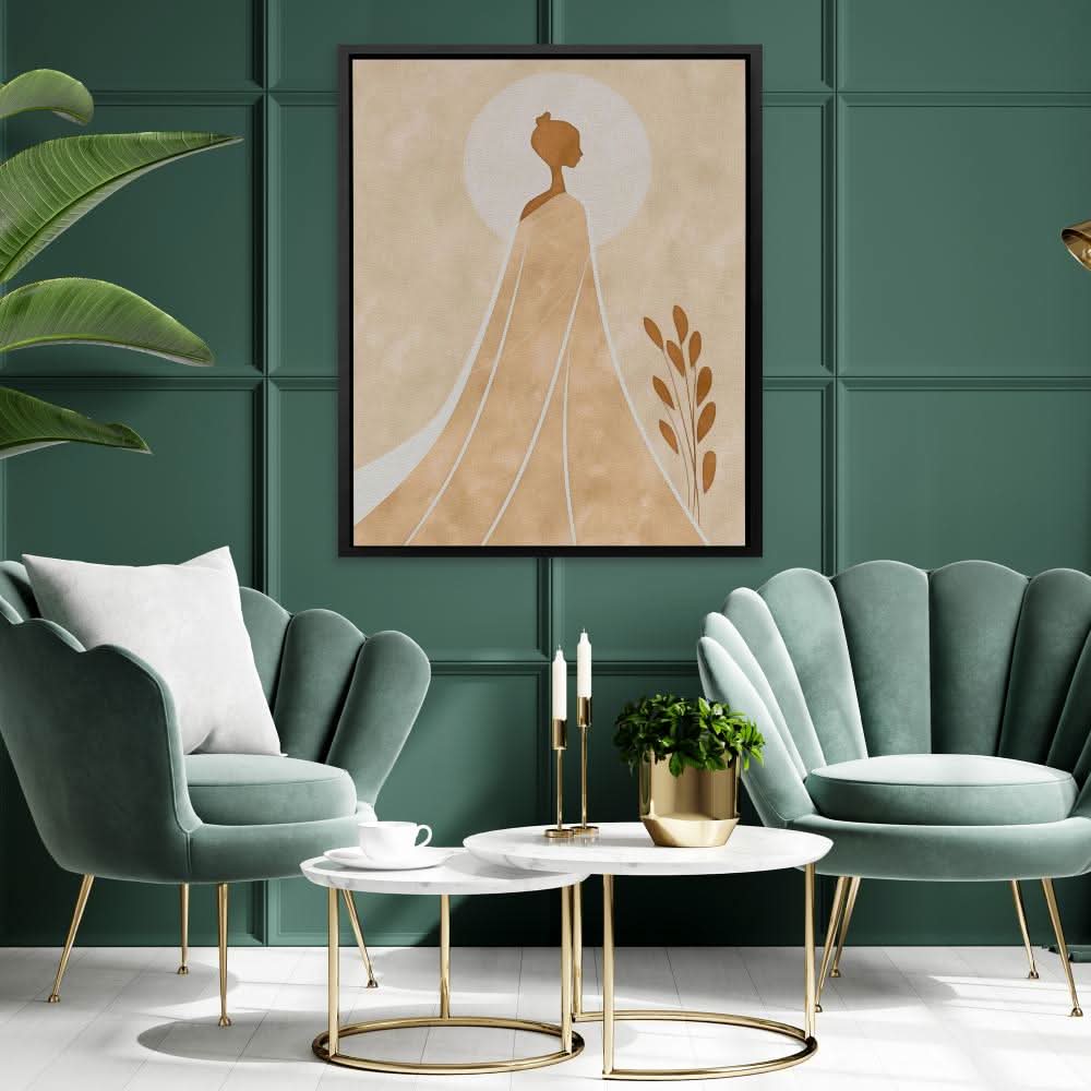 Queen of Highlands - Figurative Neutral Canvas Wall Art