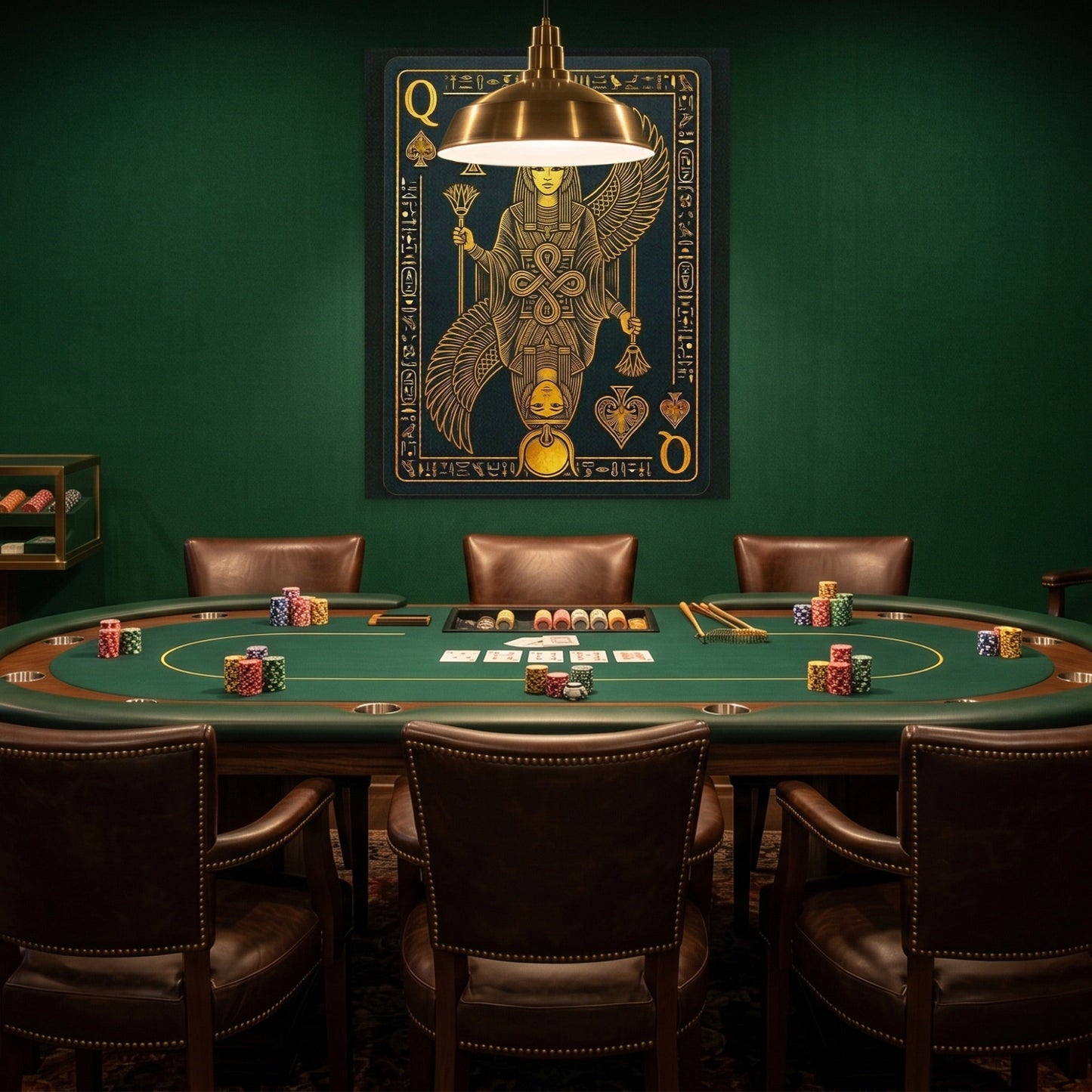 Queen Of Spades Egyptian Card