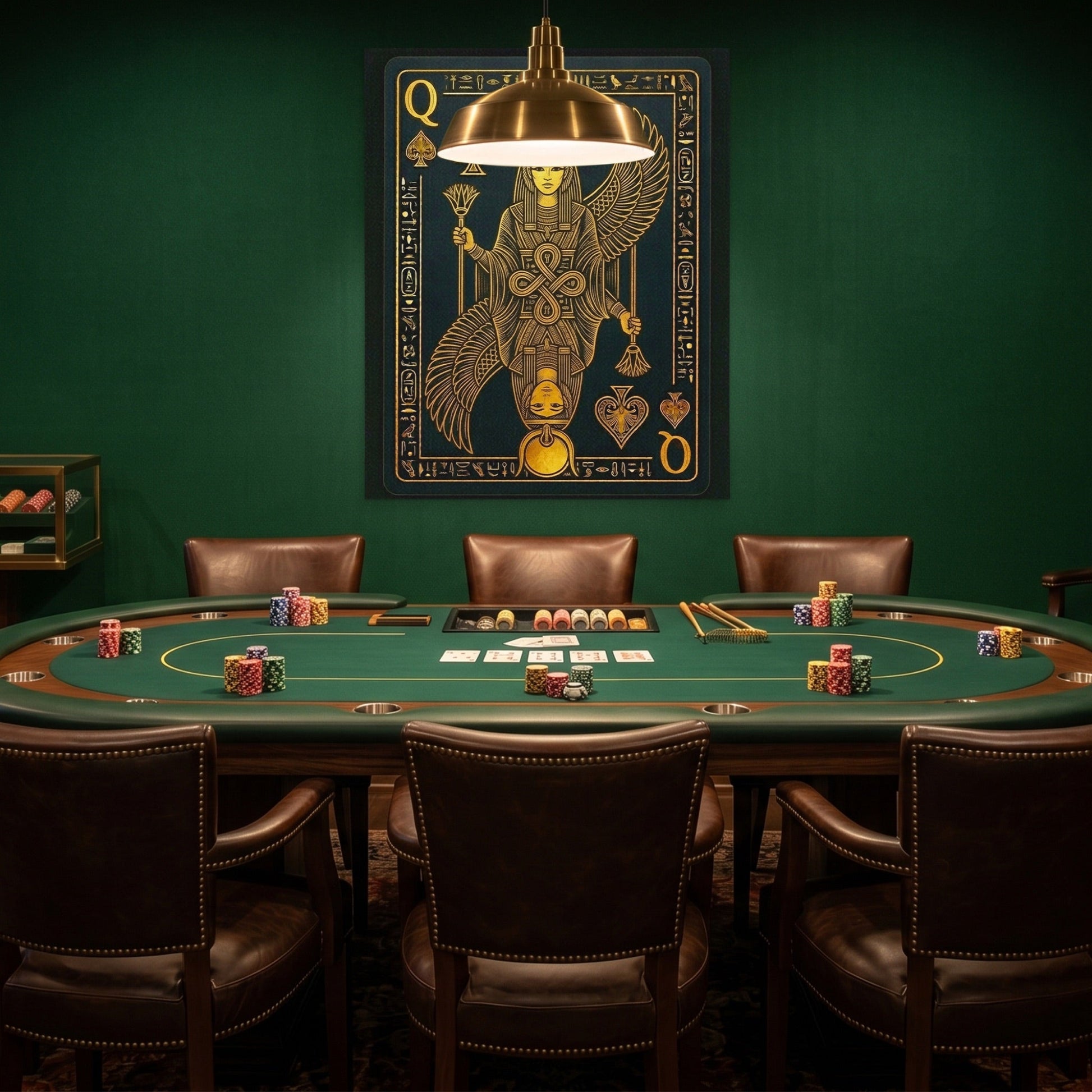 Queen Of Spades Egyptian Card
