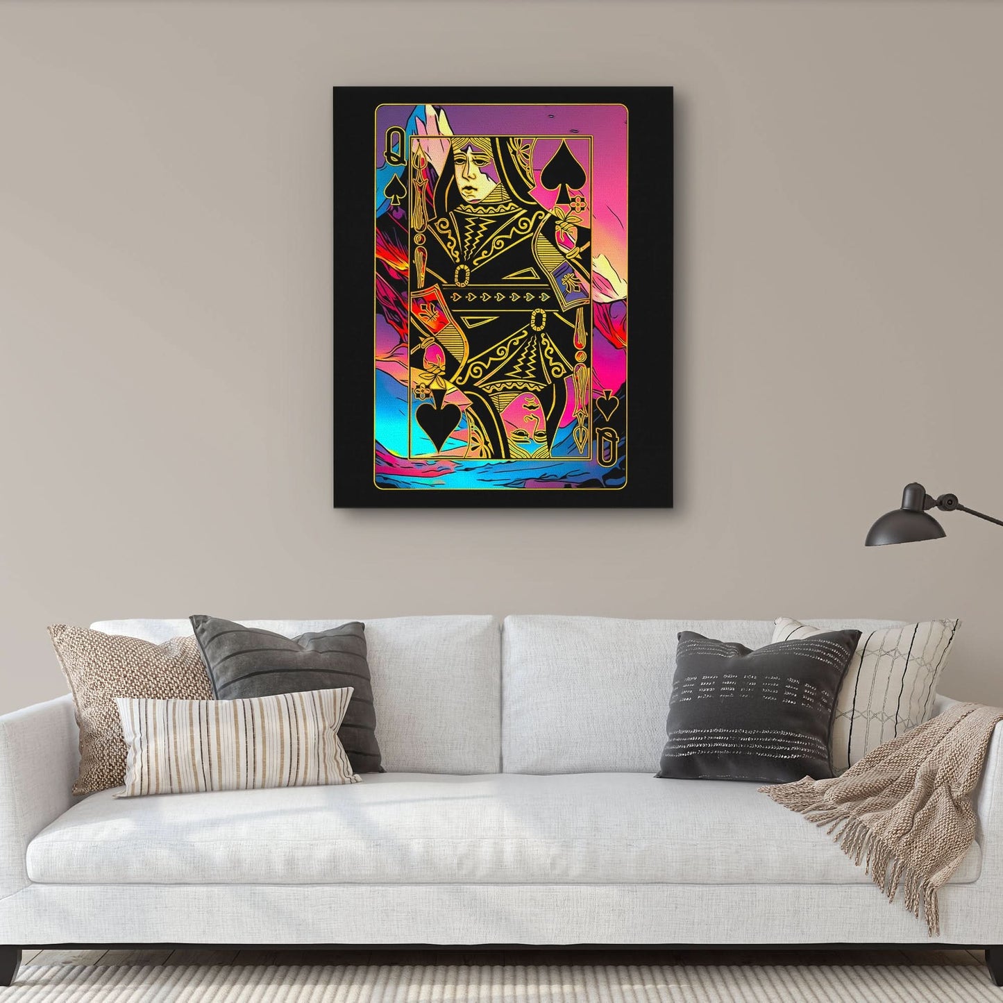 Queen of Spades Pink - Luxury Wall Art