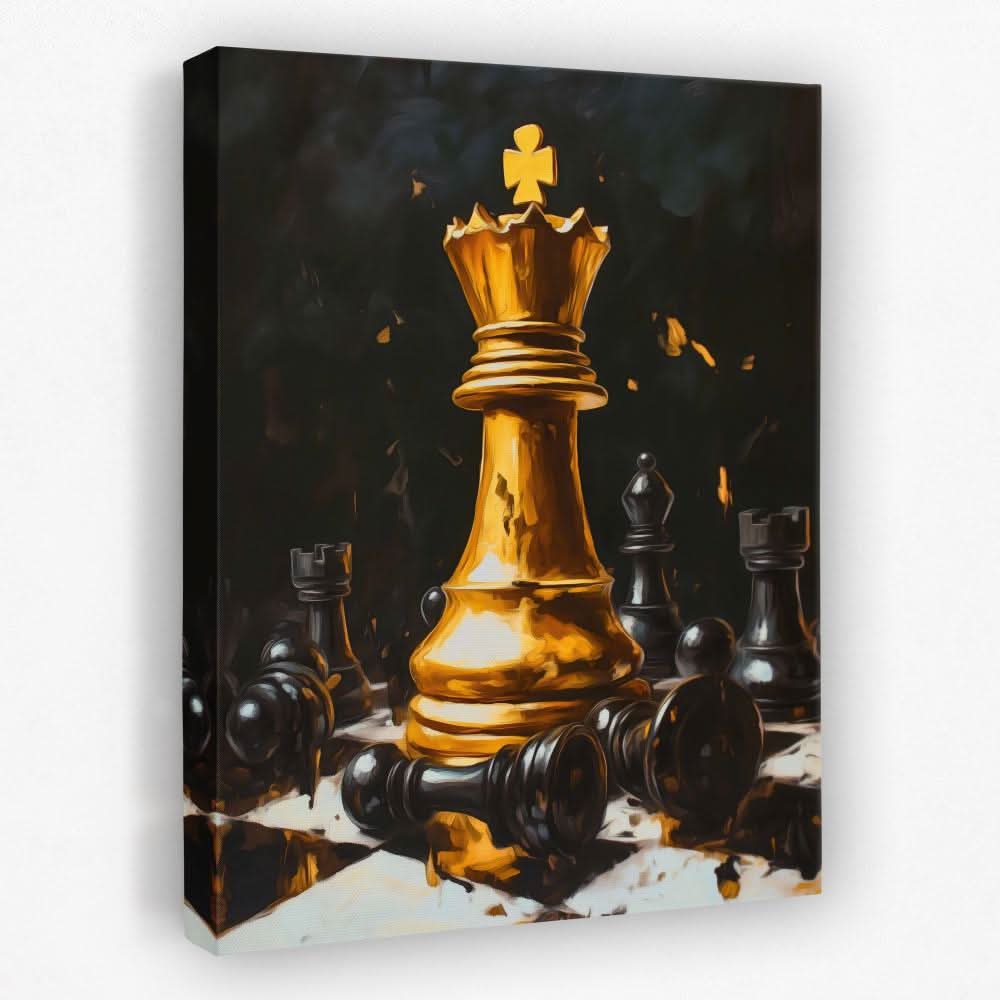 Queen Reigns Supreme - Chess Canvas Wall Art