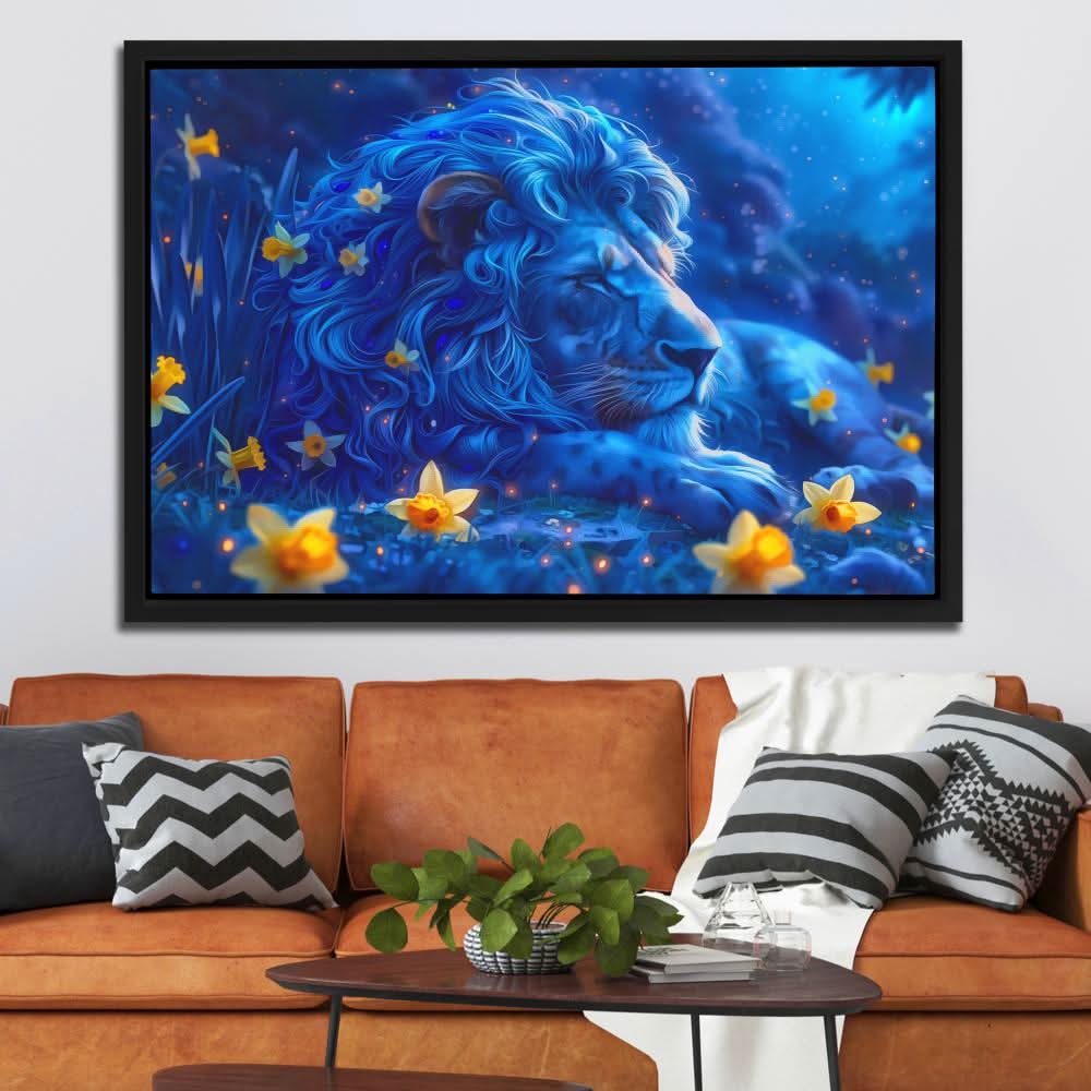 Quiet Confidence - Blue Floral Canvas Print