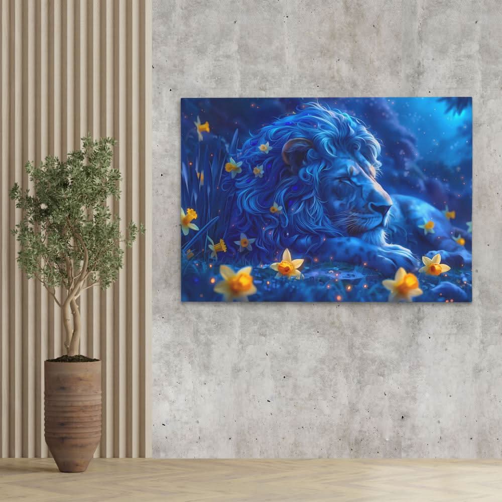 Quiet Confidence - Blue Canvas Wall Art