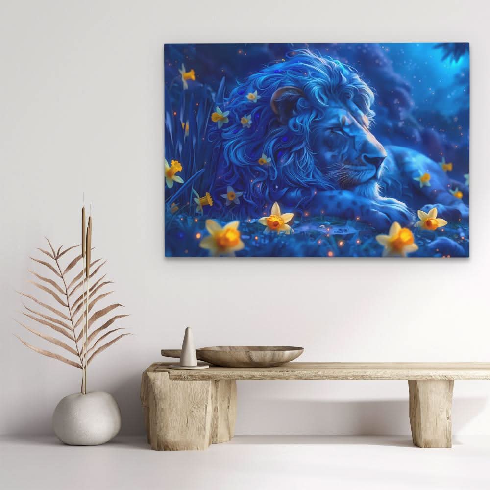 Quiet Confidence - Blue Wall Art for Home Office