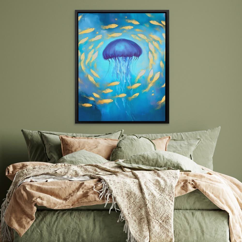Quiet Majesty - Blue Canvas Wall Art