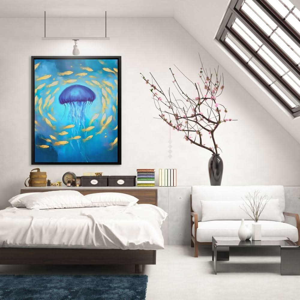 Quiet Majesty - Coastal Wall Art in Black Frame