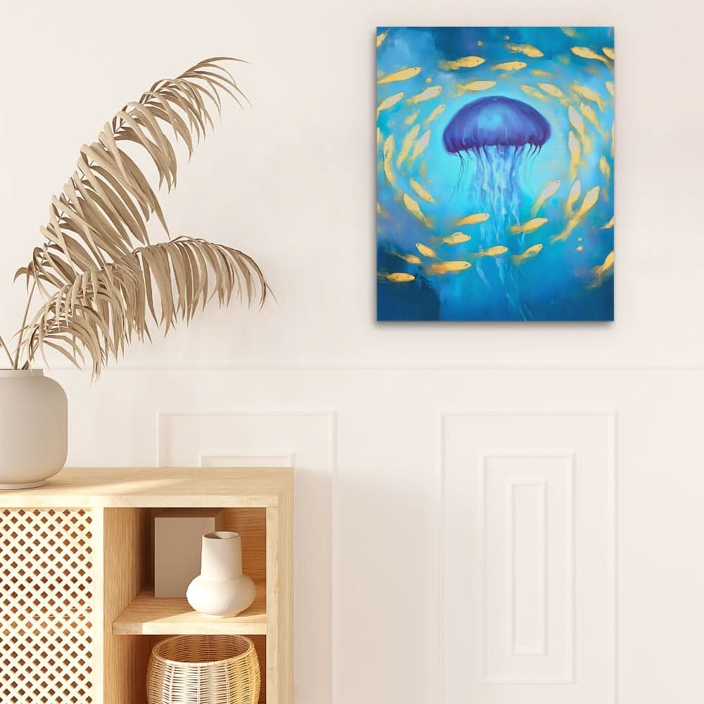 Quiet Majesty - Blue Wall Art for Bedroom