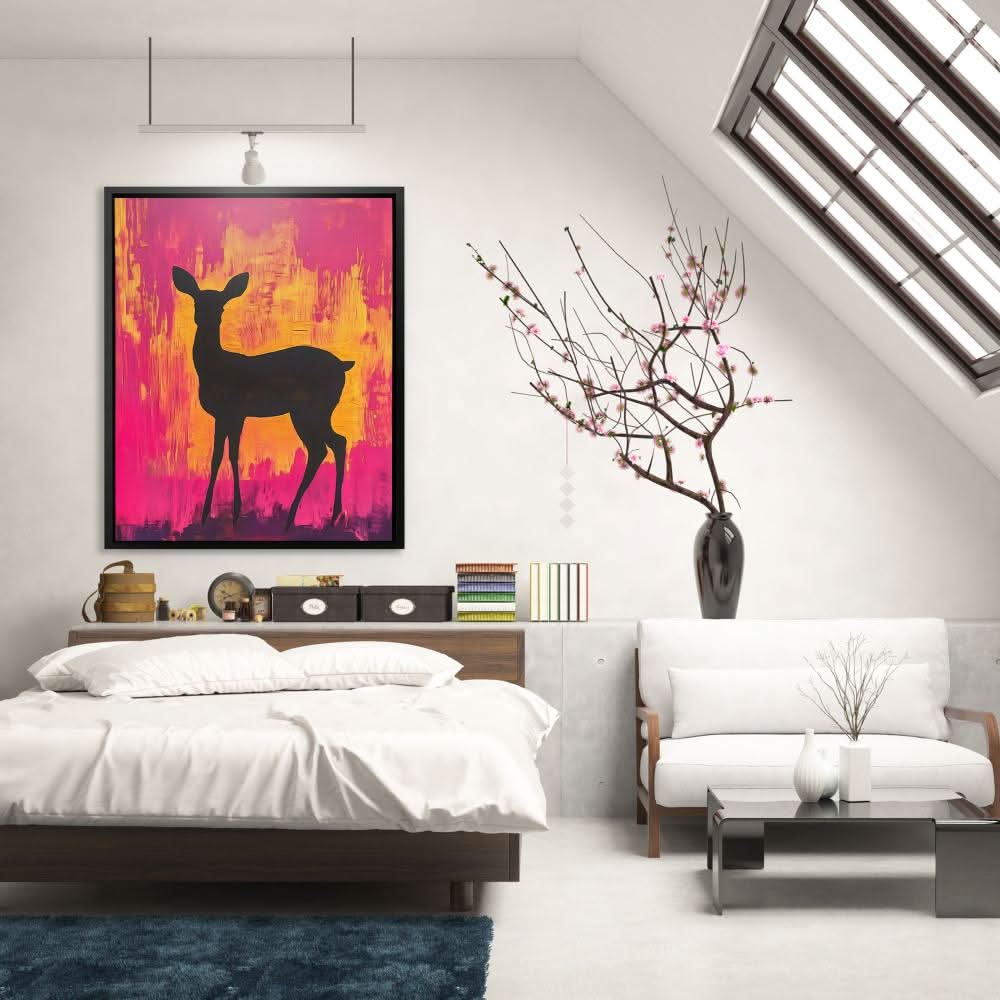 Quiet Meadow Watch - Pink Canvas Wall Art